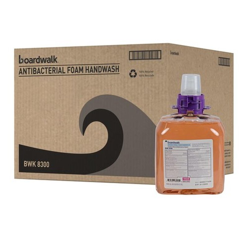 Boardwalk 6162-04-GCE00VL 1250 ml. Foam Antibacterial Handwash Refill - Fruity (4/Carton)