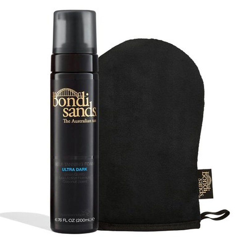 Bondi Sands Ultra Dark Self Tanning Foam - Lightweight Sunless Foam + Reusable Application Mitt