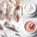 3D Acrylic Engraved Drawing Nail Gel Polish 3D Plaster Effect Gypsum Gel Nail Polish DIY Manicure No Need Top Coat Decoration （6 Colors）