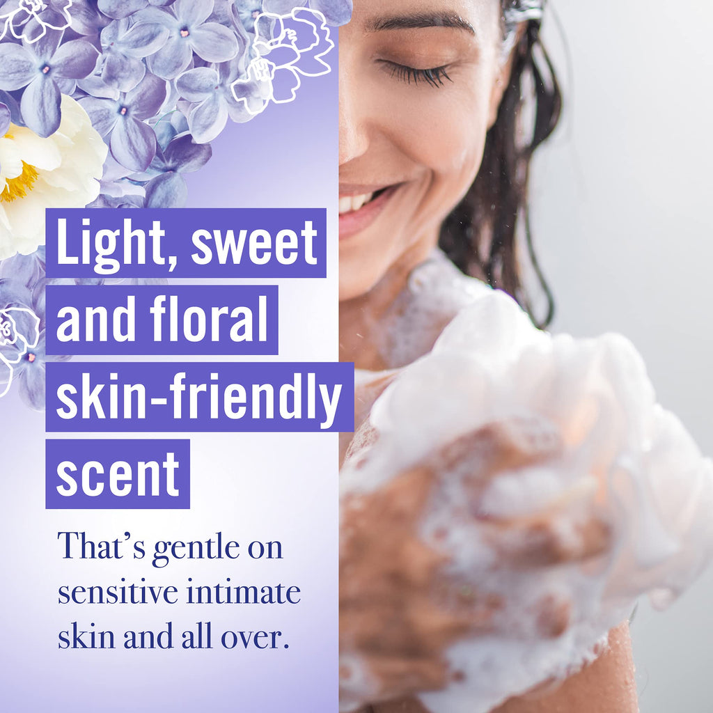 Vagisil Feminine Wash for Intimate Area Hygiene, Scentsitive Scents, pH Balanced and Gynecologist Tested, Spring Lilac, 12 oz (Pack of 3)