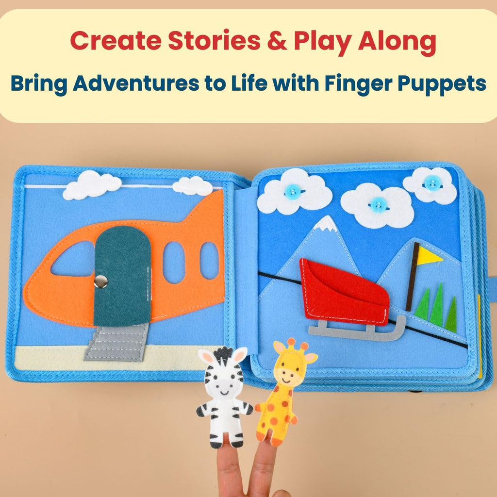 Bright Keiki Busy Book for 1 Year Old – Montessori Busy Book for Toddlers 1–3 – Passport to Fun Travel Activity Book
