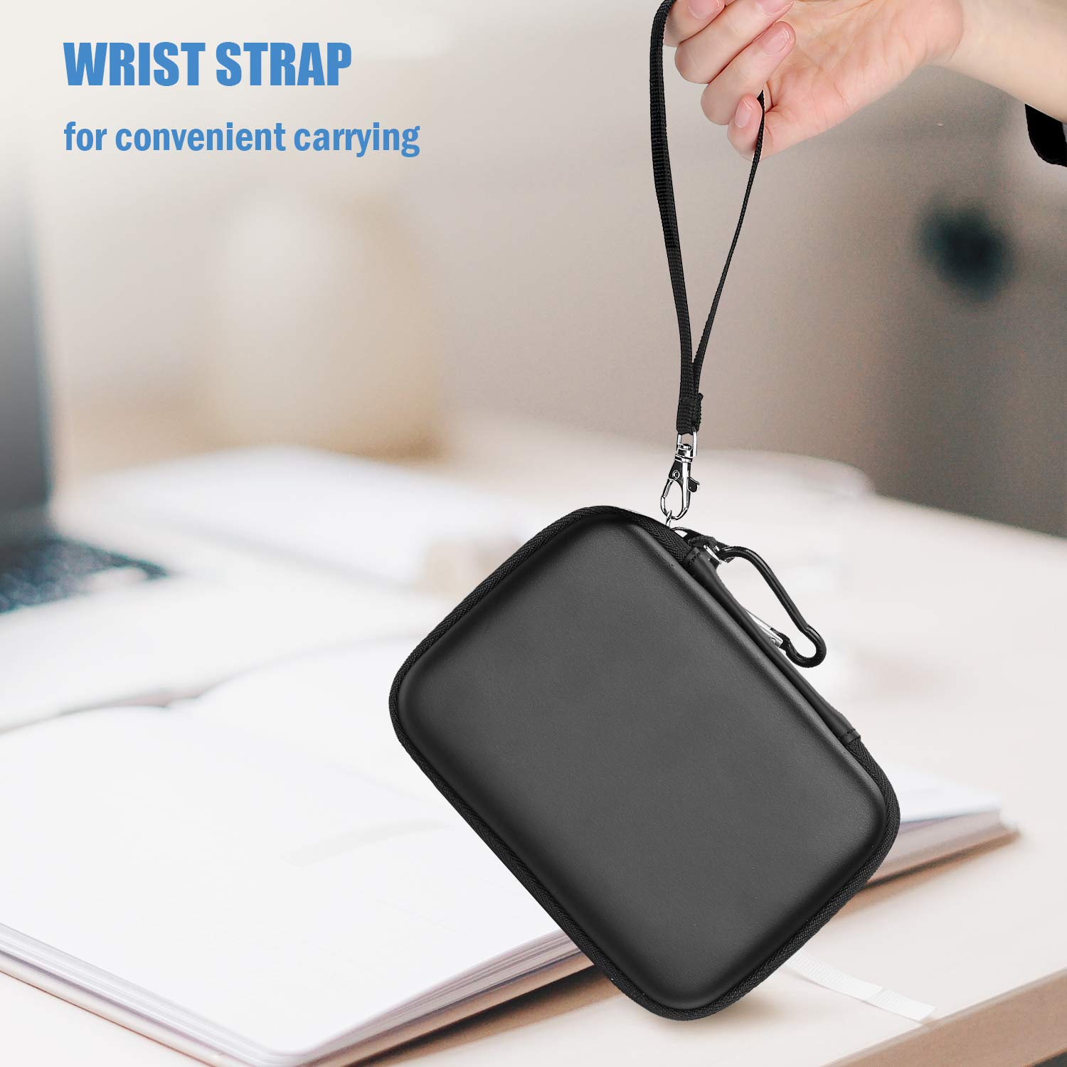 ProCase External Hard Drive Travel Case for 2.5" HDD/SSD -Black