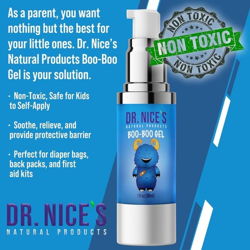 Dr. Nice's Boo-Boo Gel for Kids - Soothing Hydrogel for Cuts, Scrapes & Burns | 30 ML