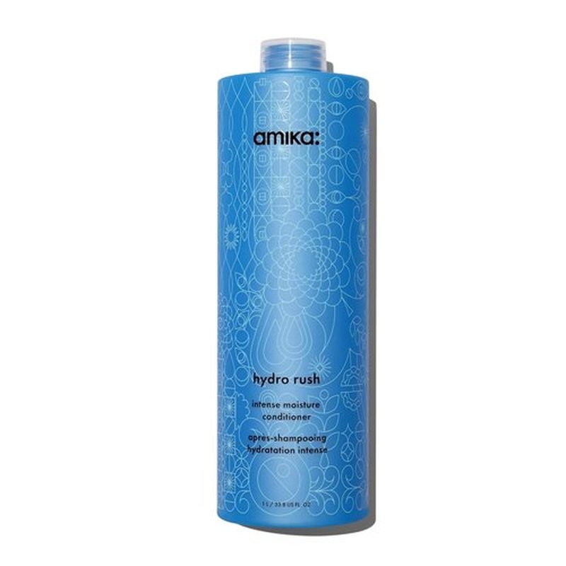 Amika Hydro Rush Intense Moisture Conditioner - Hydrating Formula with Hyaluronic Acid