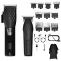 Clipzoo Professional Cordless Hair Clippers for Men & Trimmer Set, 240Min Runtime with LED Display, Quiet Haircut Kit for Men/Women/Kids w/6 Guide Combs, Barber Scissors, Cleaning Brush