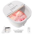 FTSAONG Collapasible Foot Spa Bath Massager with Heat, Pedicure Foot Spa with Bubbles and Jets/Timer/Temperature Control, Feet Soak Tub for Home, Office, Relaxation and Stress Relief (White)