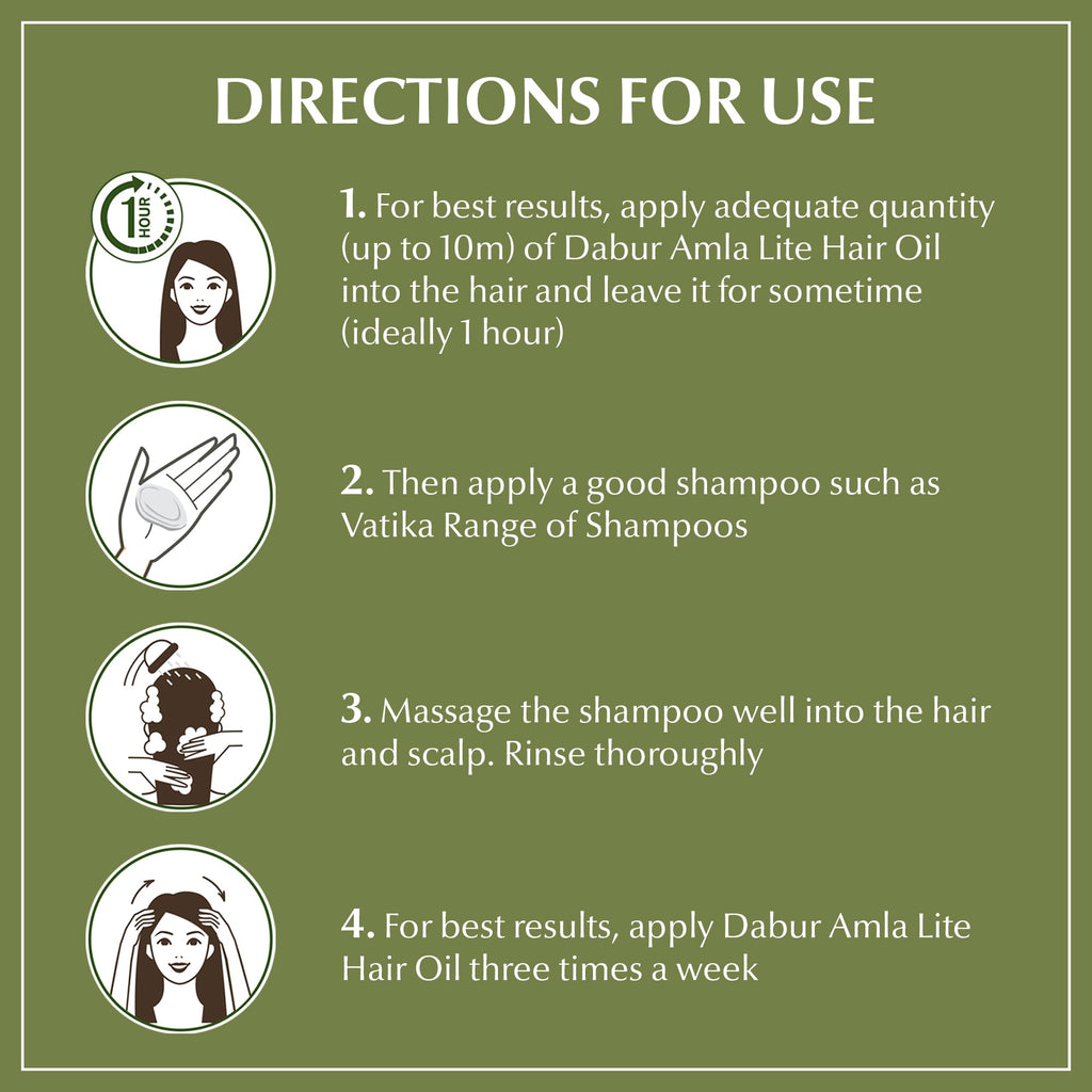 Dabur Amla Lite Hair Oil - Natural Moisturizing, Strengthening and Hair Oil Elixir for Healthy Scalp, Promotes Nourishing for Soft, Manageable, Long and Smooth Hair From Root to Tip - 200 ML