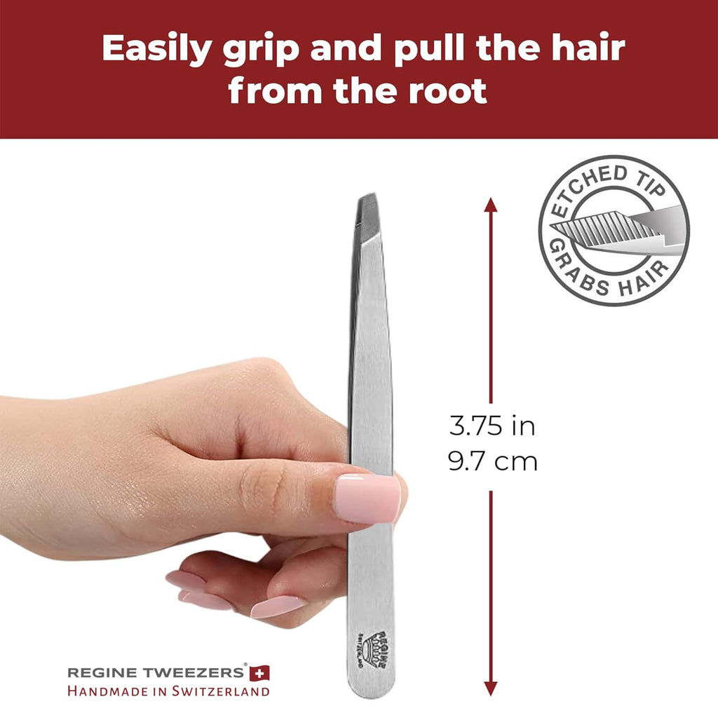 Regine Switzerland Handmade Slant Tweezer for Eyebrows