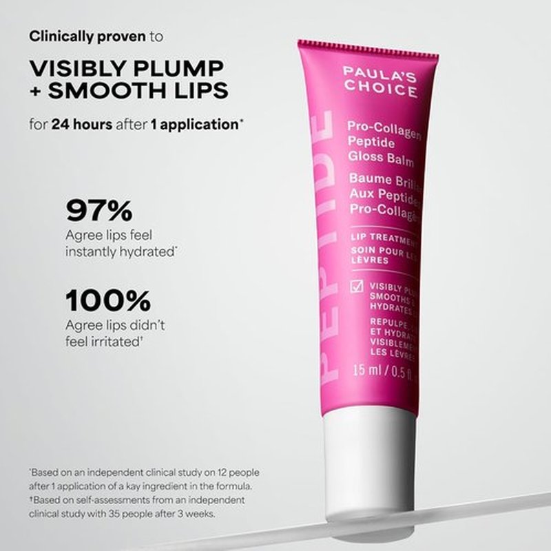 Paula's Choice Pro-Collagen Lip Balm - Hydrating & Smoothing Formula for Fuller Lips | Sheer Glossy Finish