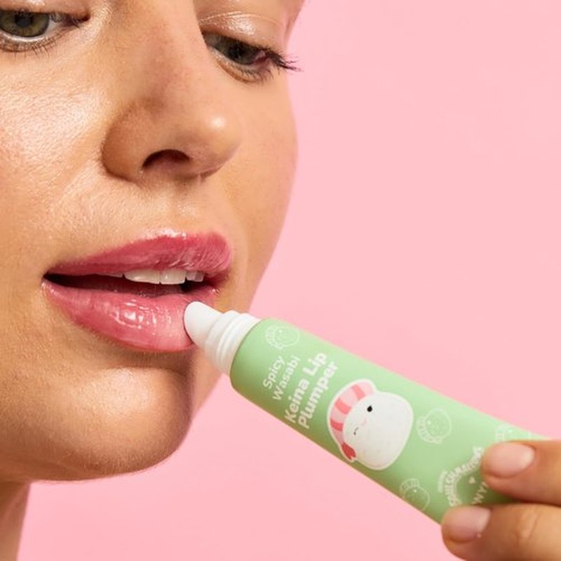 TONYMOLY Keina Keychain Lip Gloss - Spicy Wasabi Sheer, Plumping & Hydrating, Non-Sticky Shine, 11ml | Fun Limited Edition