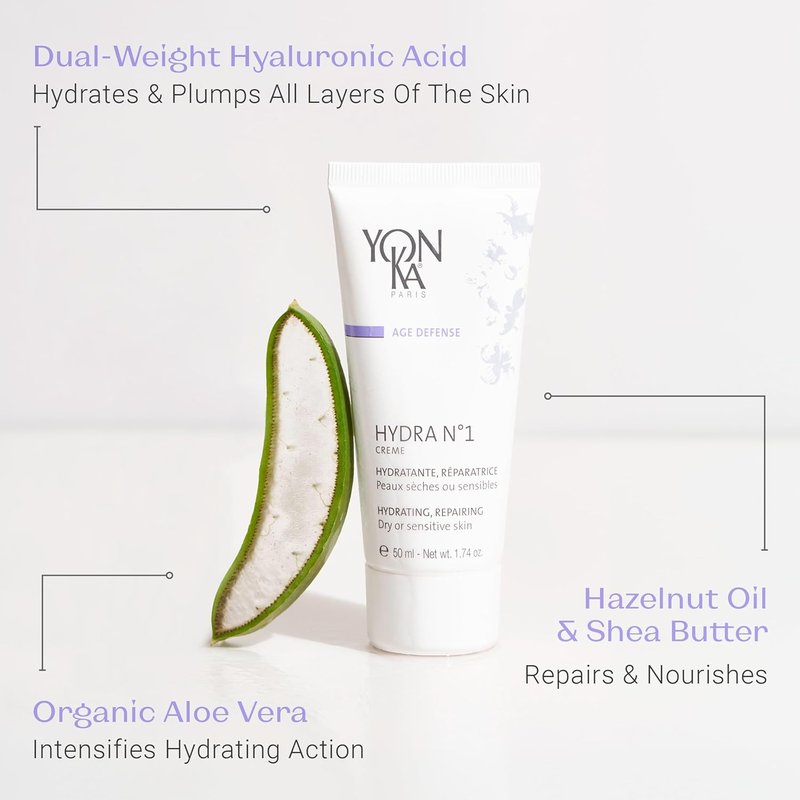 Yon-Ka Hydra No.1 Creme & Masque Set - Anti-Aging Moisturizer & Hydrating Face Mask for Normal to Dry Skin | Paraben-Free | 1.74 oz & 1.80 oz