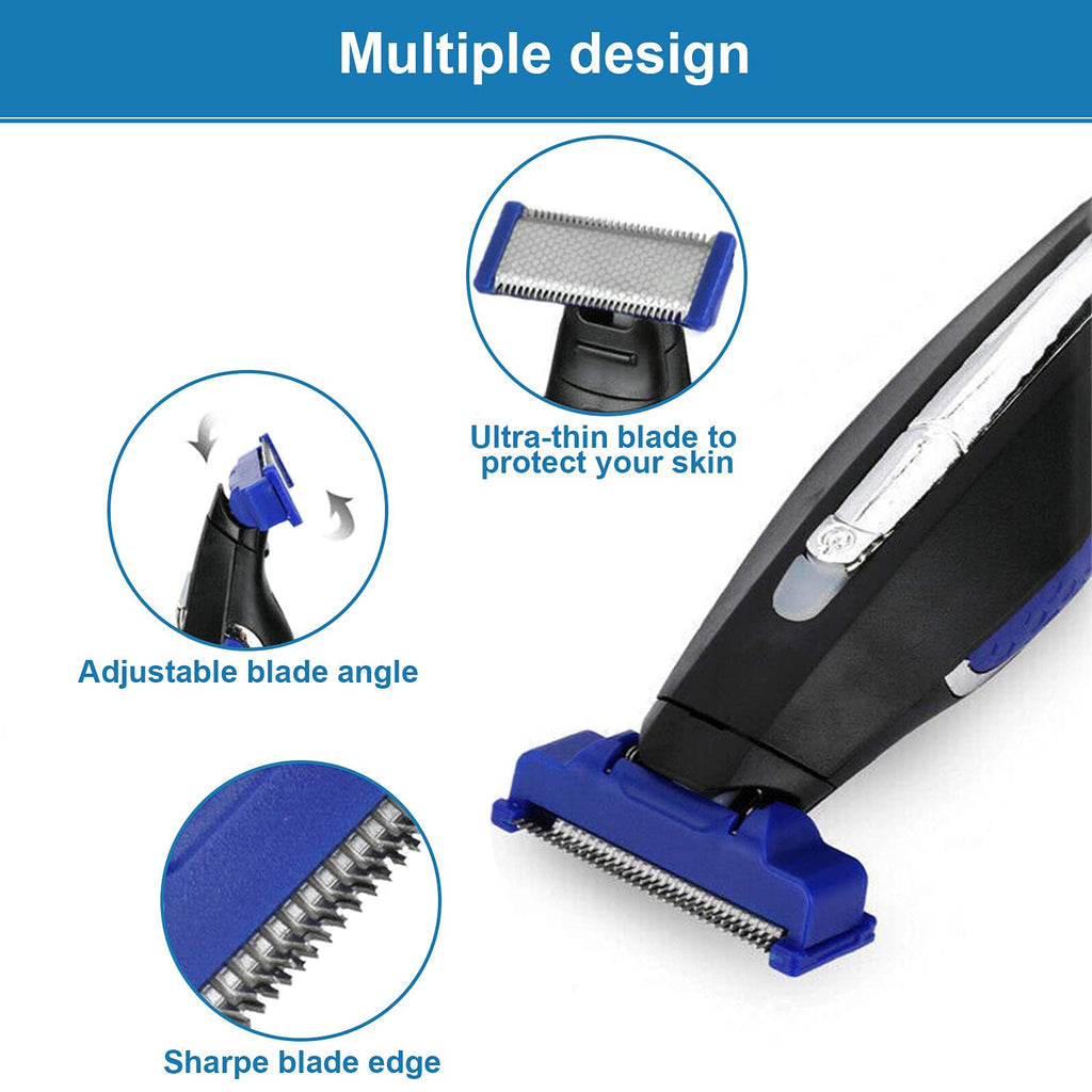 LinMei Trimmer Replacement Heads Compatible for Gen 1 Micro Touches Solo Trimmer - Set of 4 Replacement Blades & 2 Cleaning Brushes