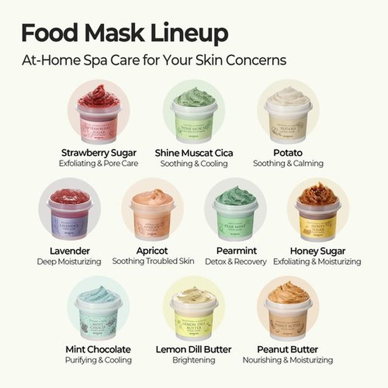 SKINFOOD Honey Sugar Lip Sleeping Mask, Lip Mask for Overnight, Korean Lip Care Product for Severely Chapped Lips, Stocking Stuffers, Hydrating Lip Butter for Dry Lips, Lip Balm (0.71 fl. oz.)