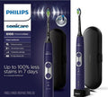 Philips Sonicare Rechargeable Electric Toothbrush - Pressure Sensor, 3 Modes, Travel Case | Deep Purple, Model HX6471/03