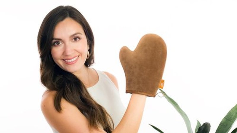 Skiennix Self Tanning Mitt Applicator - Ultra Soft & Reusable Glove for Streak-Free Tan | Machine Washable