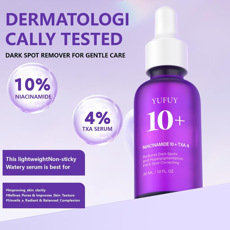 YUFUY 14% Tranexamic Acid Niacinamide Serum 30ML, Korean Facial Glass Skin Care Centella Serum Dark Spot Corrector Cream, Reduces Pigmentation Uneven Skin Tone, Pore Care for Sensitive Skin 1.01 FL.OZ