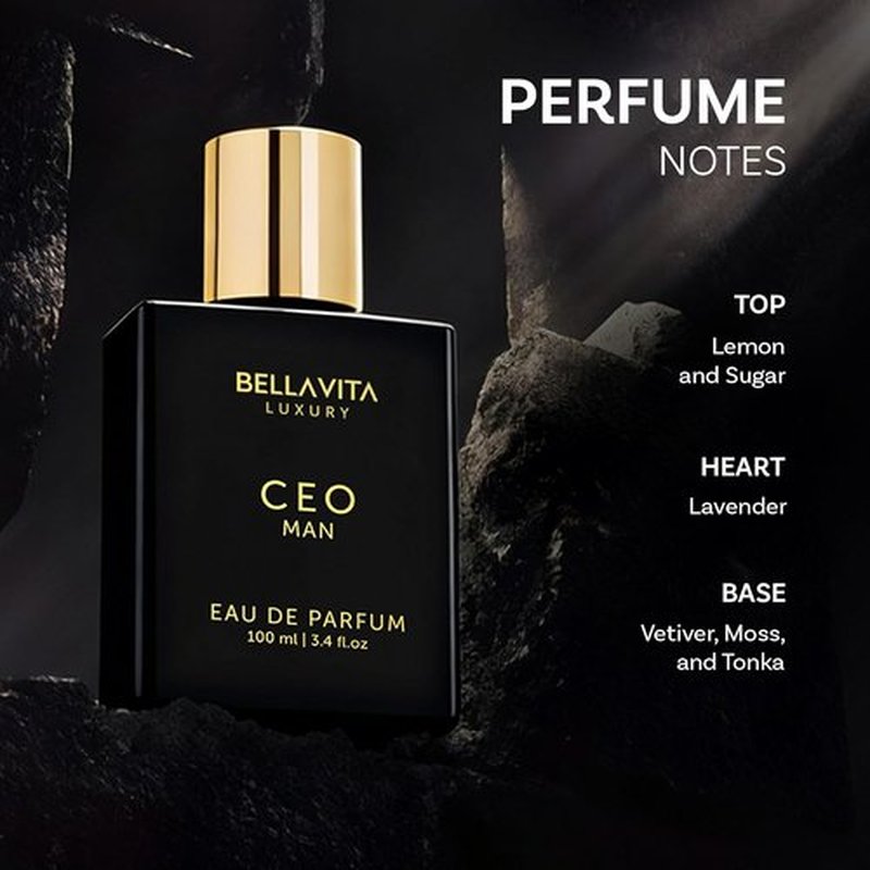 Bellavita Luxury CEO MAN Eau de Parfum - 100 ml | Long-Lasting Men's Fragrance with Mandarin, Lemon, Lavender & Vetiver Notes