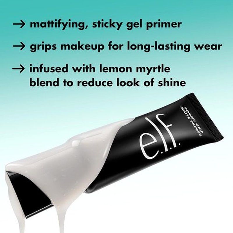 e.l.f. Power Grip Matte Primer - Gel-Based Hydrating Face Primer for Smooth Skin & Long-Lasting Makeup | Vegan & Cruelty-Free