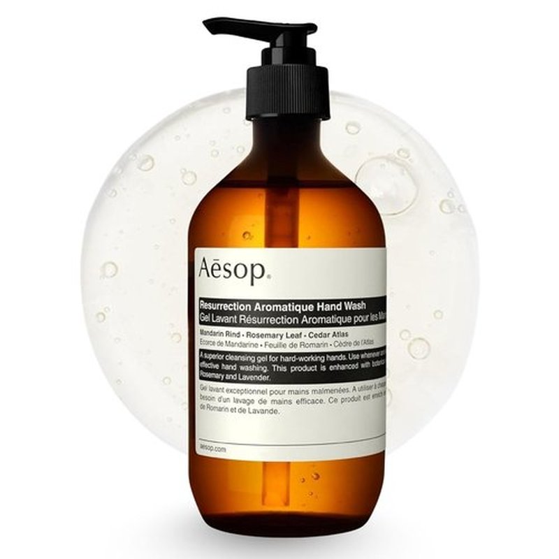 Aesop Resurrection Aromatique Hydrating Hand Wash - Gentle Non-Drying Soap with Mandarin, Rosemary & Lavender | 16.9 oz