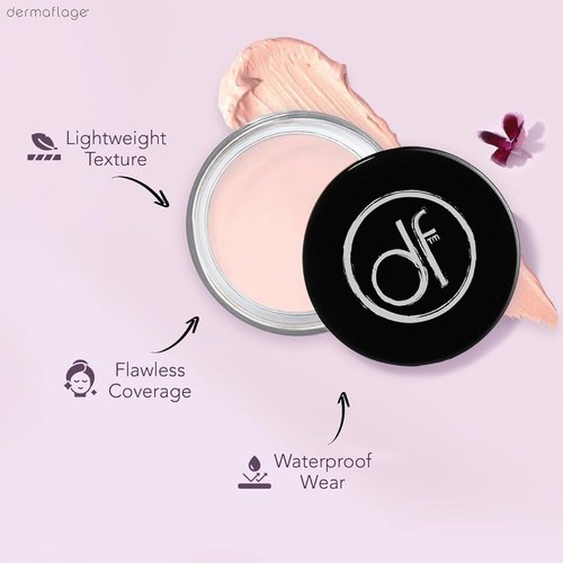 Dermaflage Waterproof Concealer Cream - Full Coverage Matte Finish | Porcelain Color, 9 Shades Available