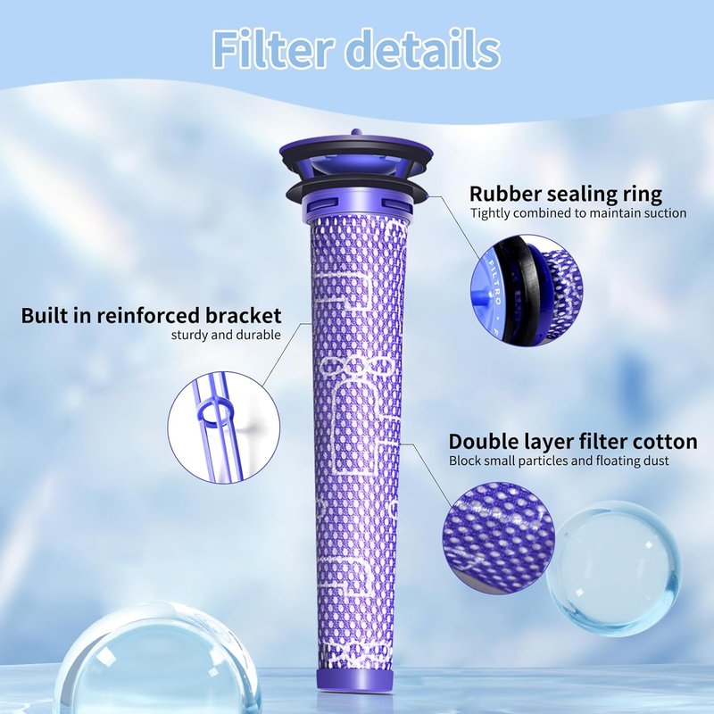 Dyson 4-Pack Replacement Pre-Filters | Enhance Performance for V8, V7, V6, SV04, DC58 Vacuums