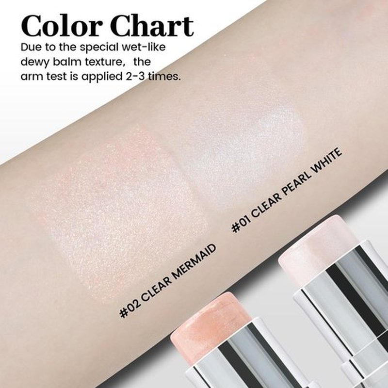 HOSAILY Pearl White Highlighter Stick - Dewy Finish Radiance Shimmer Balm for Natural Glow | Long-Lasting Waterproof Makeup
