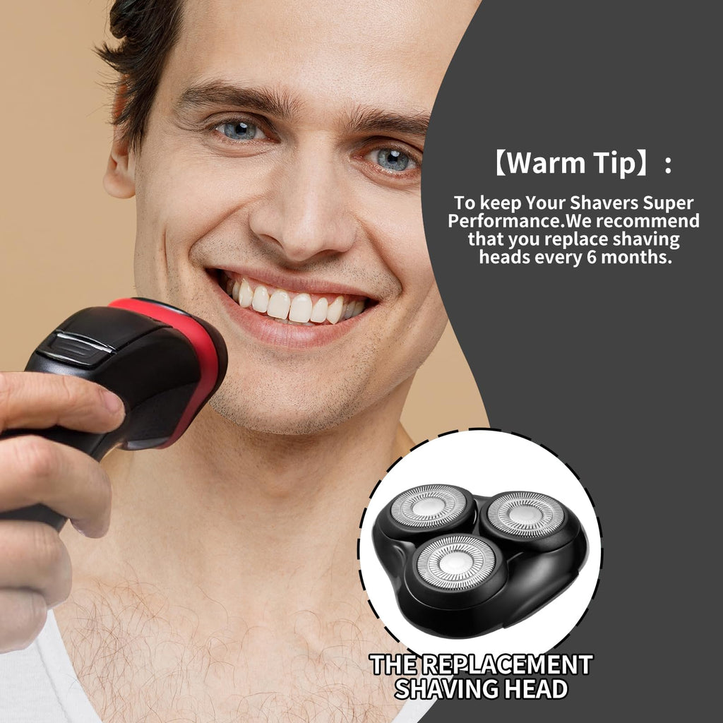 Universal Rotary Replacement Shaver Head for Remington Shaver,Black 2Pack