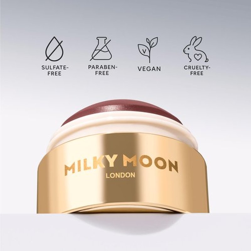 Milky Moon London Stellar Cheeks Cream Blush, Long-lasting, Lightweight Formula for Cheeks, Lips & Eyes, Infused with Coconut & Jojoba, Blush Him