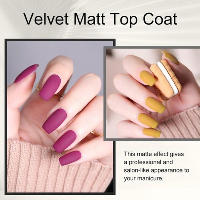 CANNI Matte Top Gel Nail Polish - Long-Lasting 9ML Soak Off UV LED Gel for DIY Nail Art