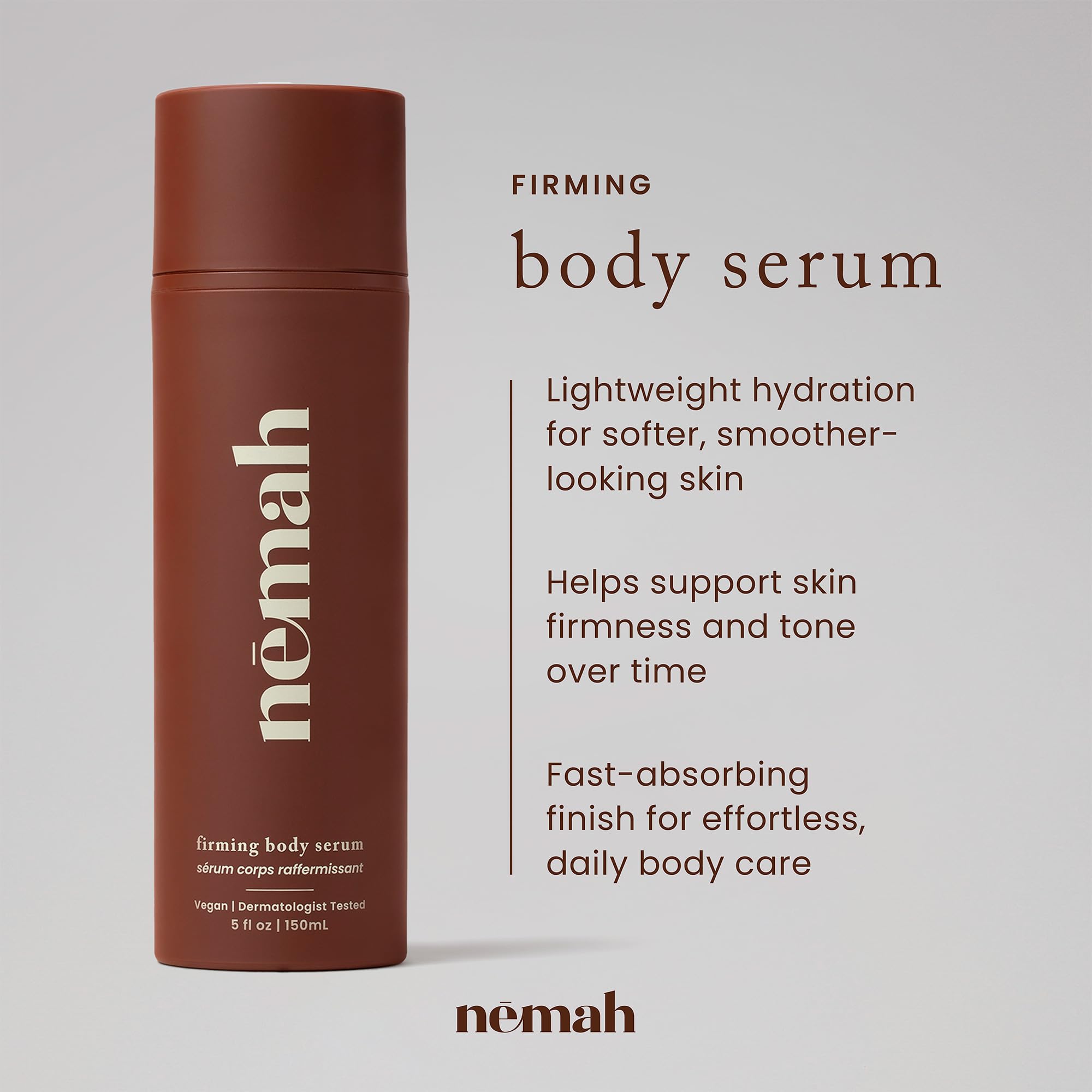 Nemah Firming Body Lotion, Skin Firming And Tightening Lotion, Body Cream Without Grease, Lightweight Fast Absorbing, Oat Extract Ashwagandha Coconut Extract, For All Skin Types, Vegan 5 Oz
