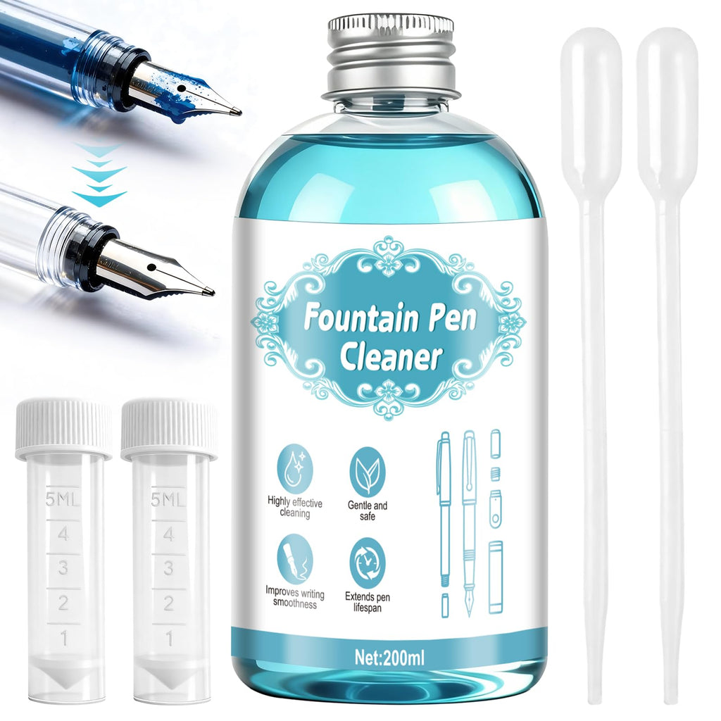 Fountain Pen Cleaner, Fountain Pen Cleaning Kit, Effective Cleaning, 200ml