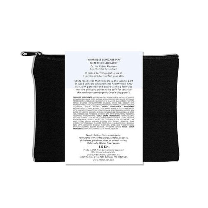 SEEN Curly On The Go Kit - Fragrance-Free Curl-Defining Hair Bundle for Sensitive Skin | Anti-Frizz & Heat Protectant