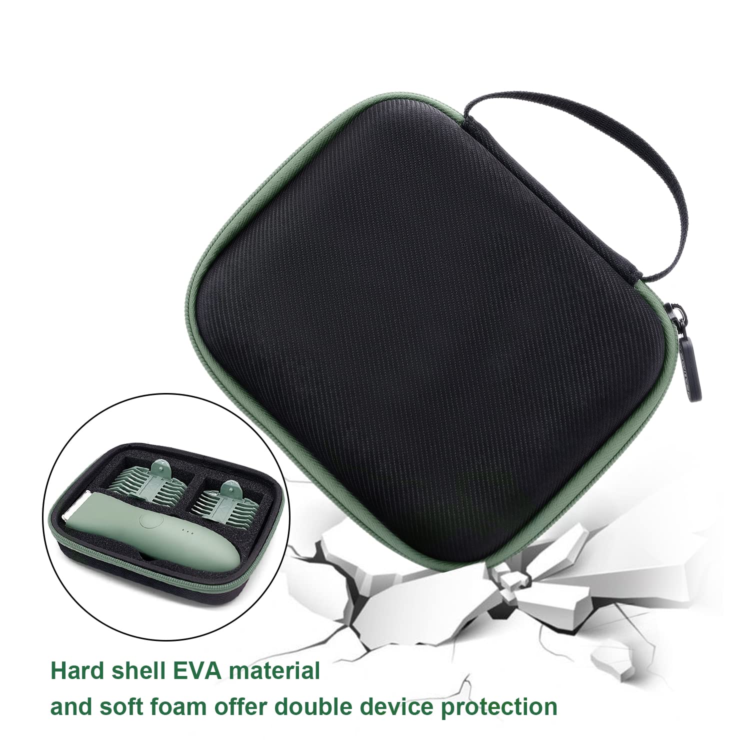 Case for Meridian Shaver, Yewltvep Hard Bags Compatible with Meridian Trimmer, Storage Case for Meridian Grooming Shaver Trimmer with Shockproof Detachable Insert Foam and Enough Space for Accessories