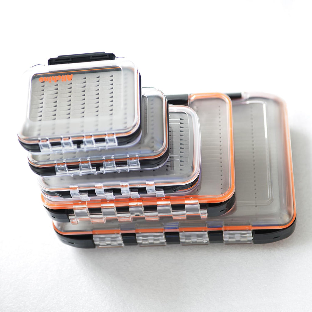 Alichino small fly box for fly files ice jig box fly box for fly fishing (grey foam insert)
