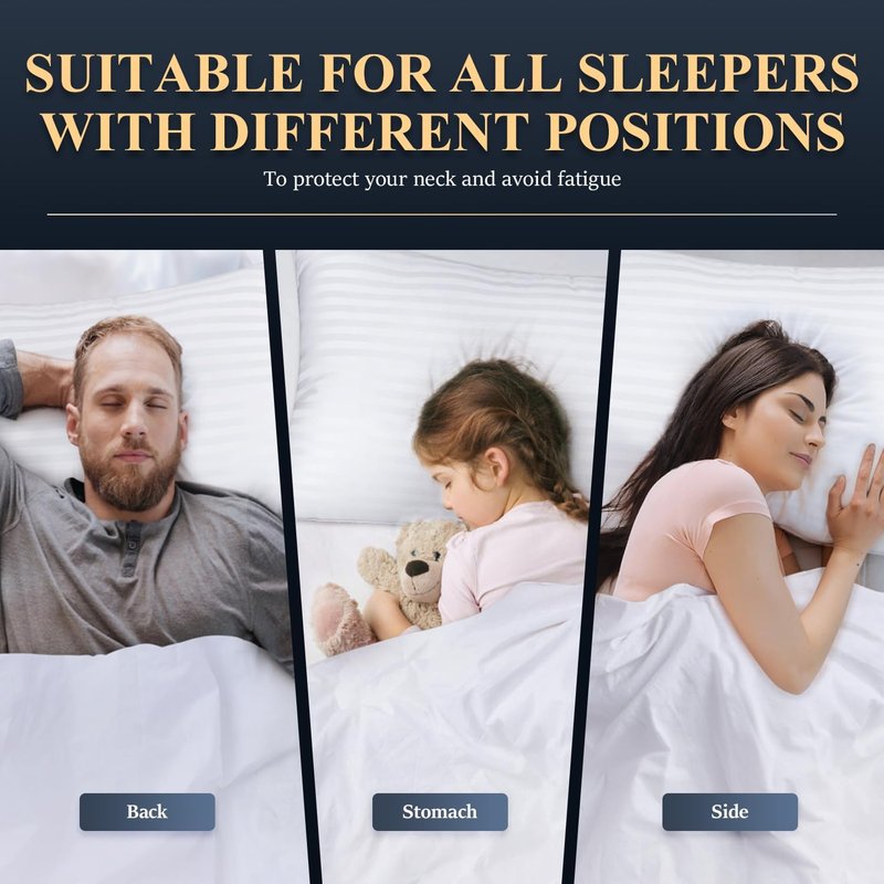 COZSINOOR Queen Size Bed Pillows for Sleeping - Hotel Quality Cooling Microfiber Set of 2 | Skin-Friendly Comfort