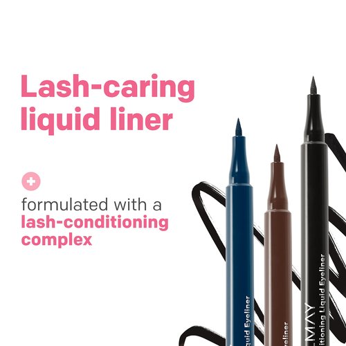 Almay Conditioning Liquid Eyeliner, Longwearing, Waterproof, Hydrating (Packaging May Vary), 30 Navy, 0.03 fl oz