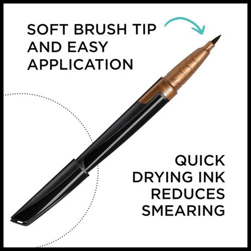 BIC BodyMark Freckle Pen - Cosmetic Quality Dark Brown Soft Brush Tip | 1 Count for Flawless Skin