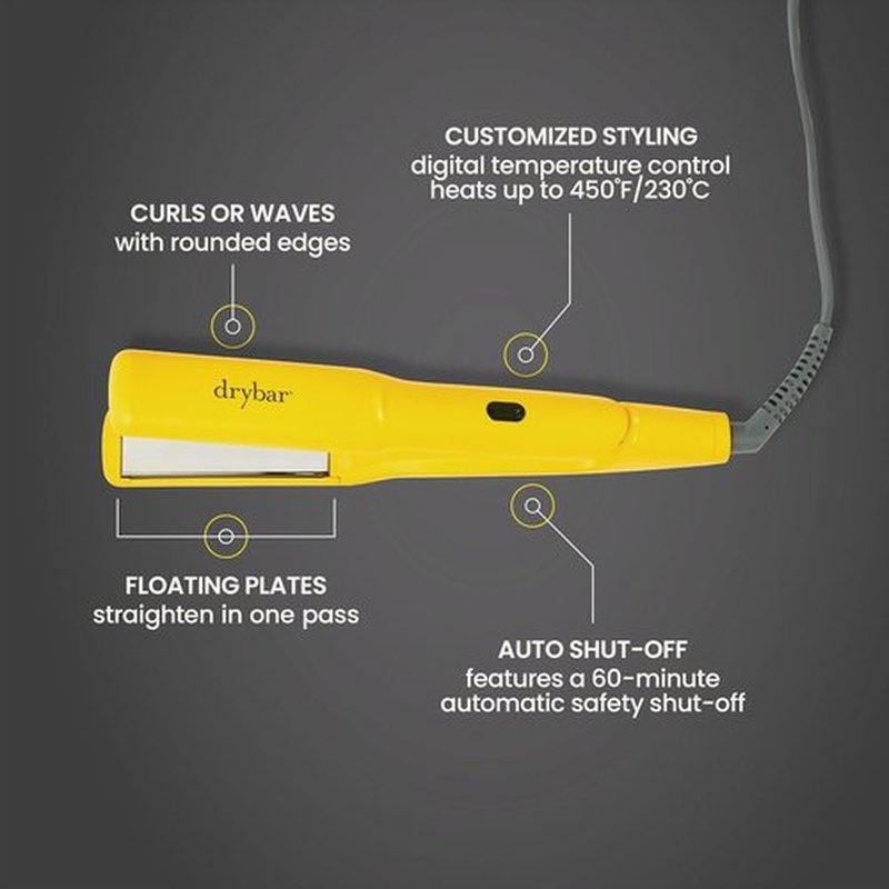 Drybar The Tress Press Straightening Iron - Ionic Technology for Smooth, Shiny Hair | Versatile Styling Options