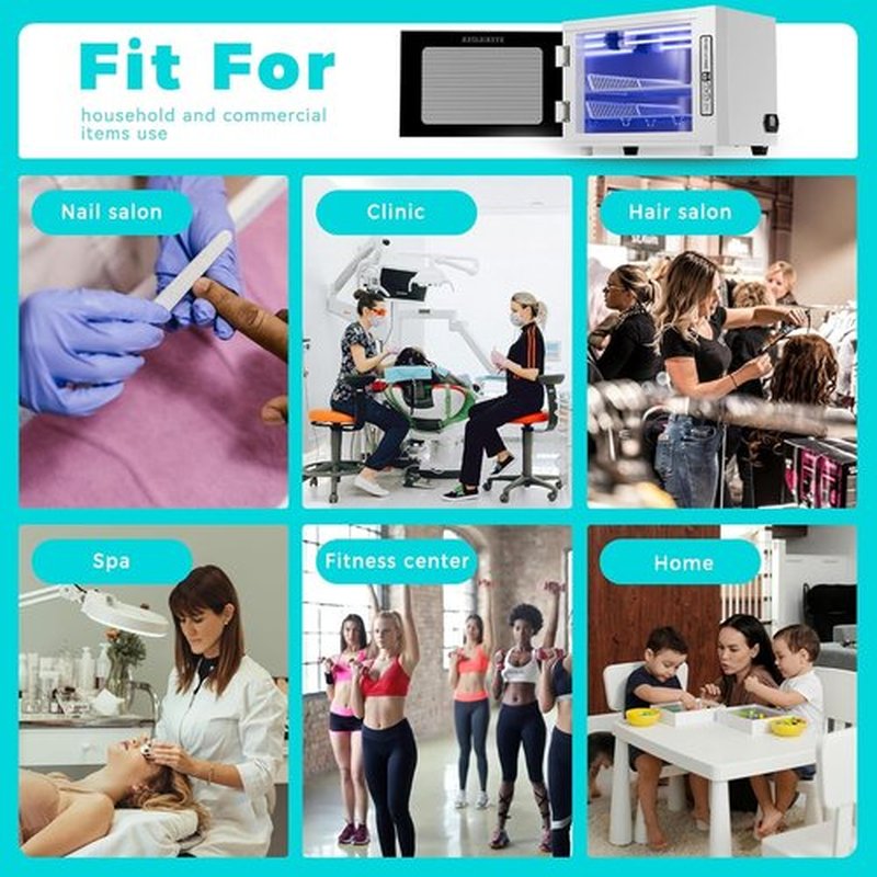 Rkazes Nail Tool Cabinet, 12L Large Capacity Sanitizer Cleaning Supplies, Multi-Functional Nail Cleaner Box Manicure Tool Cleaning Cabinet Equipment Sanitizing for Beauty, Nail Salon Tool, Toy, Towel