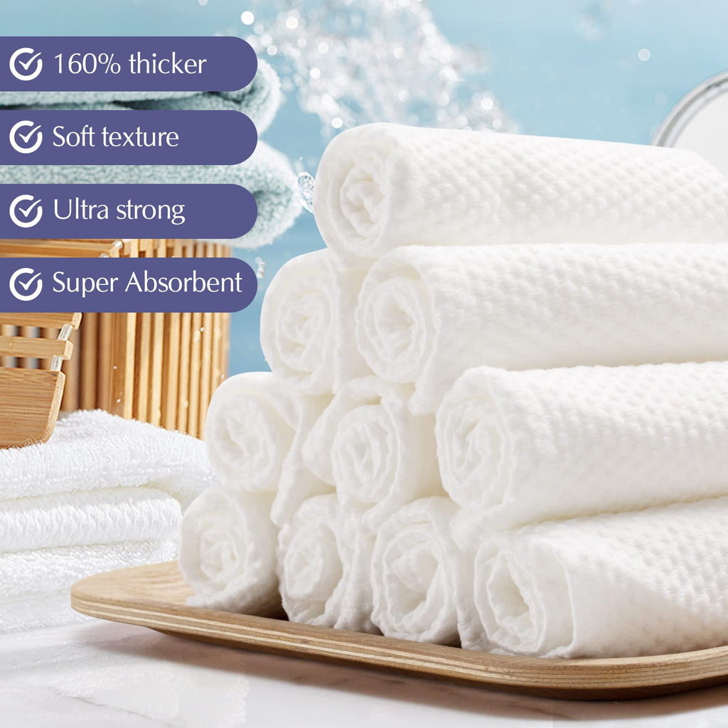 3Pack Disposabel Face Cloths for Washing,Thicker Disposable Face Towel Soft Dry Wipe Facial Tissue Soft Cotton Cloths Towelettes for Cleaning Office Travel Makeup Remove