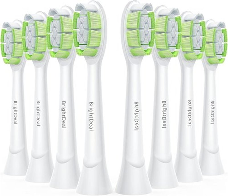Philips Sonicare BrightDeal Replacement Toothbrush Heads - Compatible with DiamondClean & FlexCare | 8 Pack