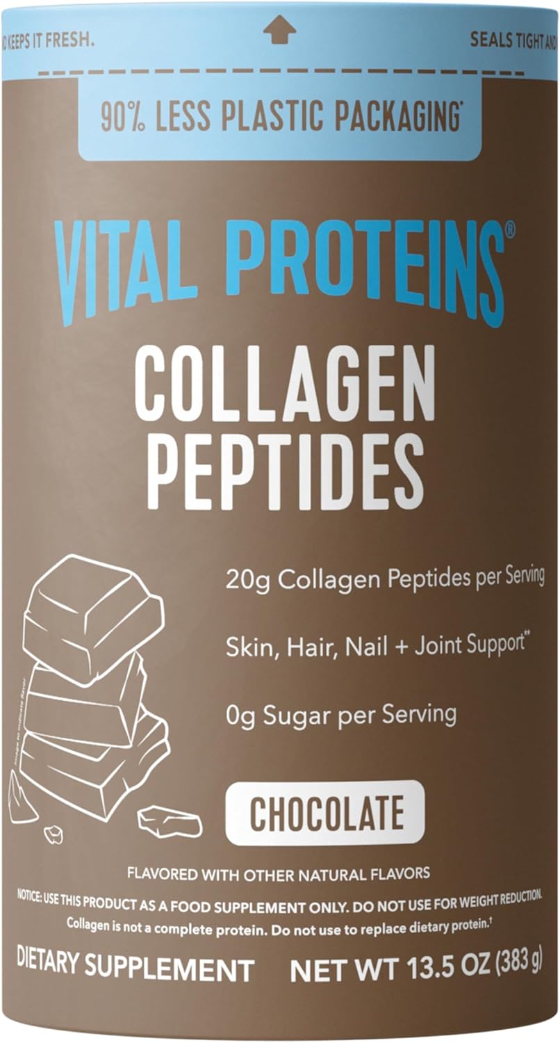 Vital Proteins Collagen Peptides Powder - Chocolate Flavor for Hair, Skin, Nails & Joint Health | 13.5oz