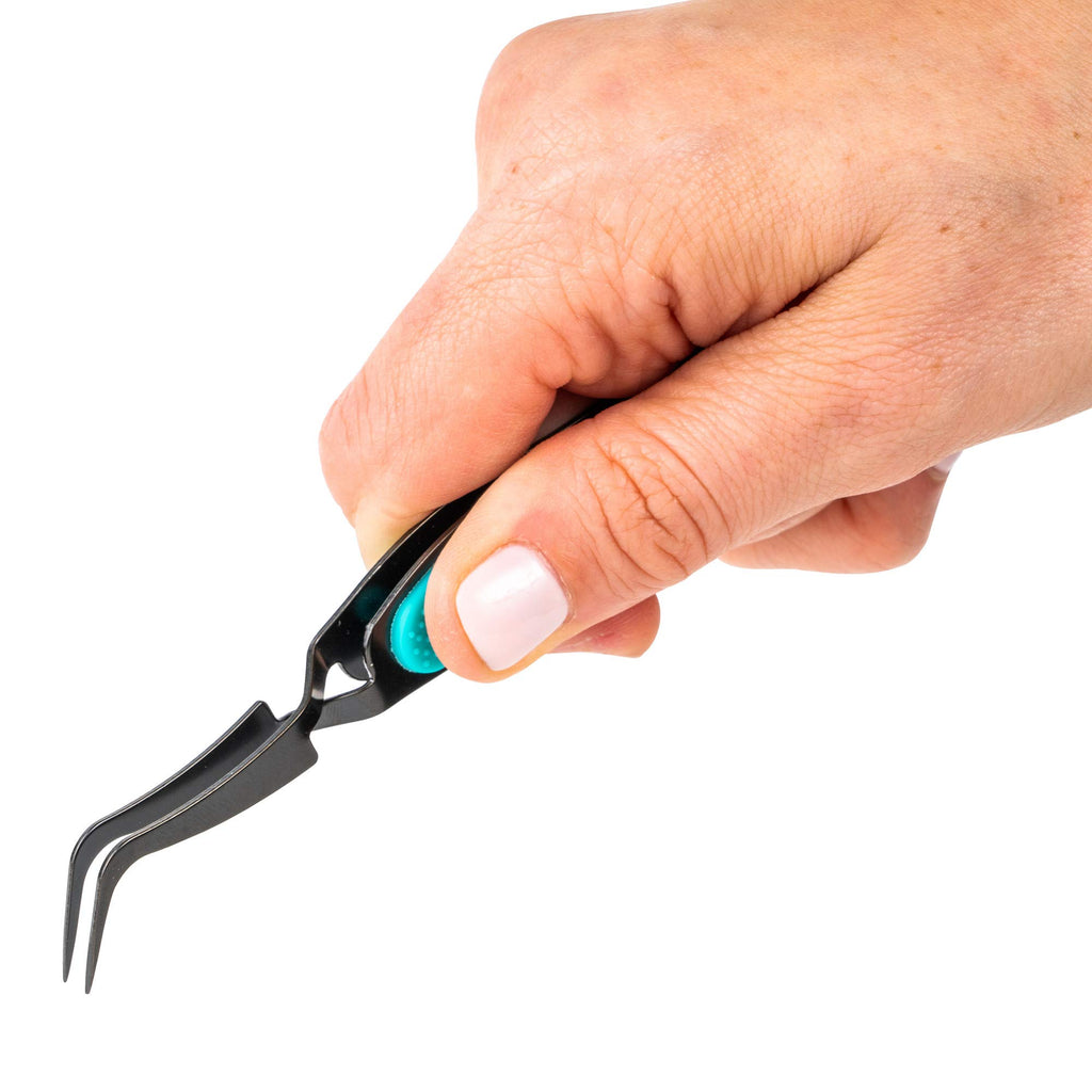 SINGER 50024 ProSeries Self-Locking Tweezer with Storage Sleeve, Pink