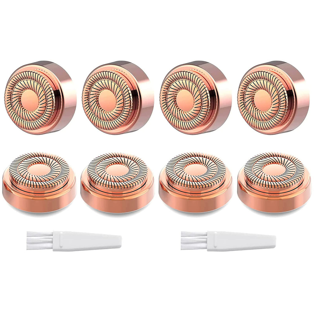 tuokiy Generation 2 Replacement Heads for Flawless, Rose Gold Plated, 8-Pack
