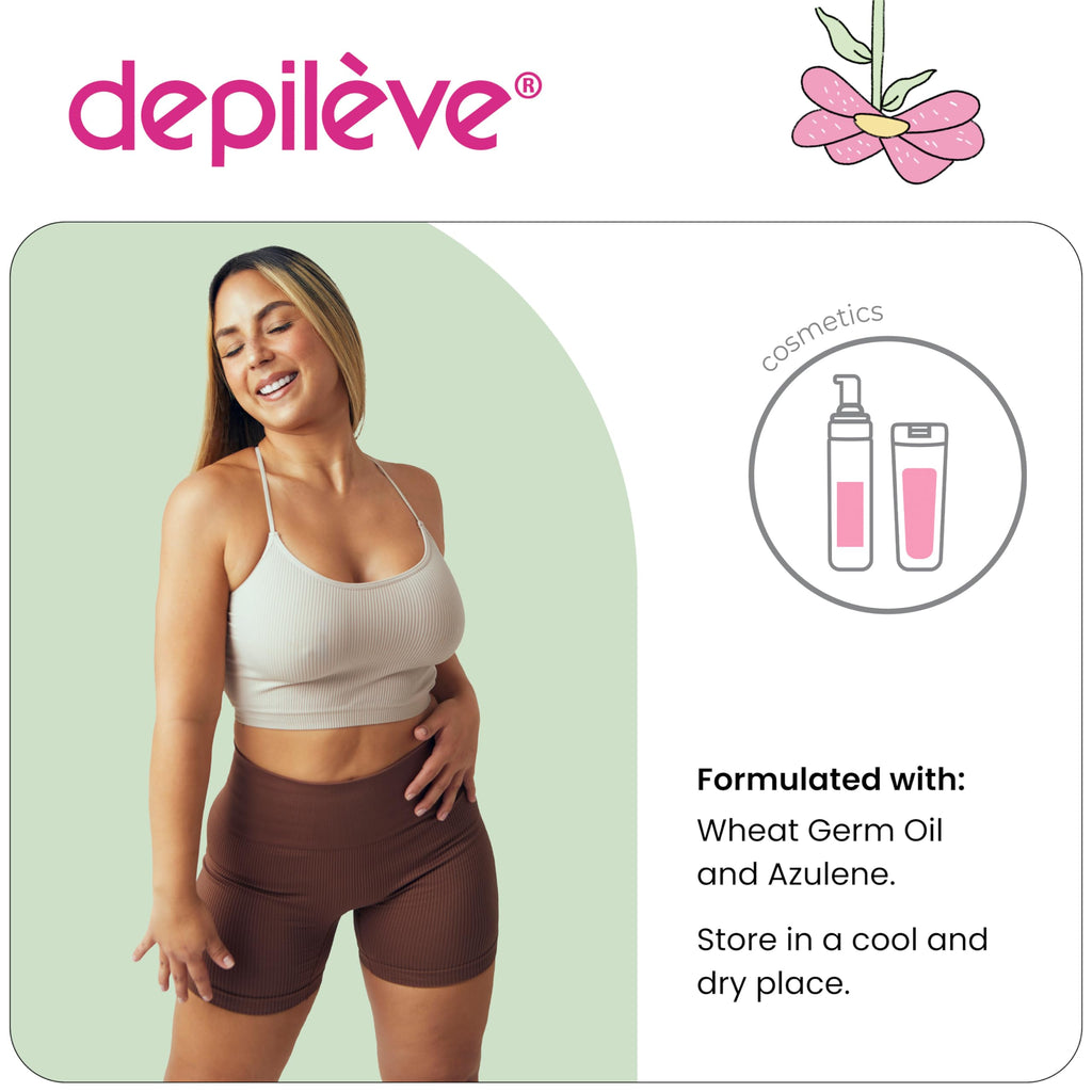 Depileve Oil Cleanser - Azulene Oil - Removes Wax Residue - AfterCare Enriched with Wheat Germ - for All Skin Types - Post Waxing Massage Oil, 7 oz.