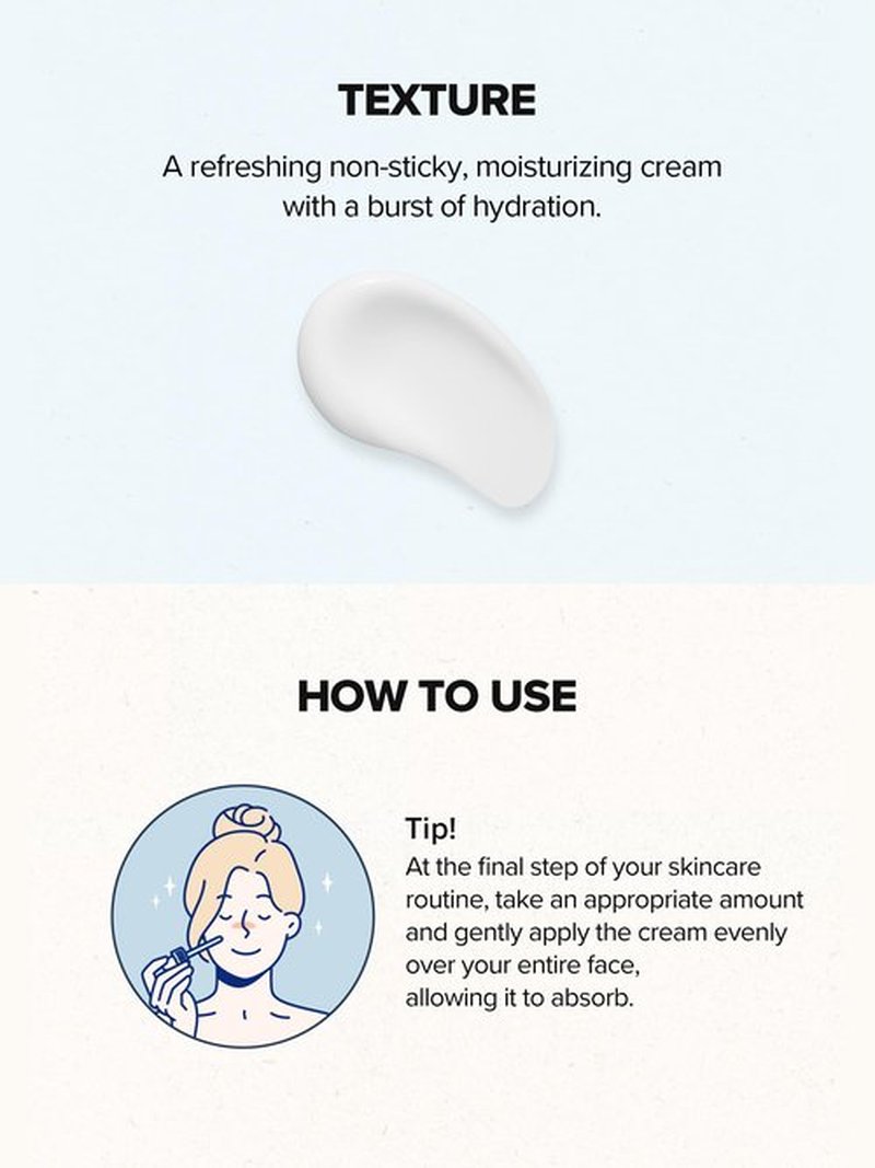 SKINFOOD Blue Chamomile Hyaluronic Cream, Vegan Moisturizer, 7-Layer Hyaluronic Acid Face Cream, Deep Hydrating & Soothing Water Cream, 70ml/2.36 fl.oz