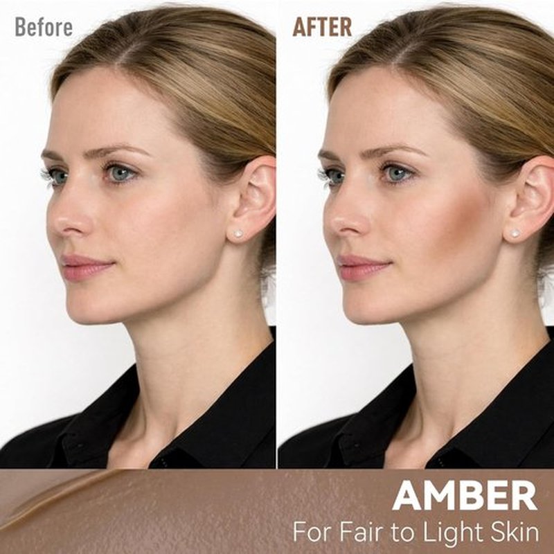 FV Cool Toned Contour Stick - Creamy, Blendable Formula for Natural Face Sculpting | Long-Lasting & Waterproof, 01 Amber