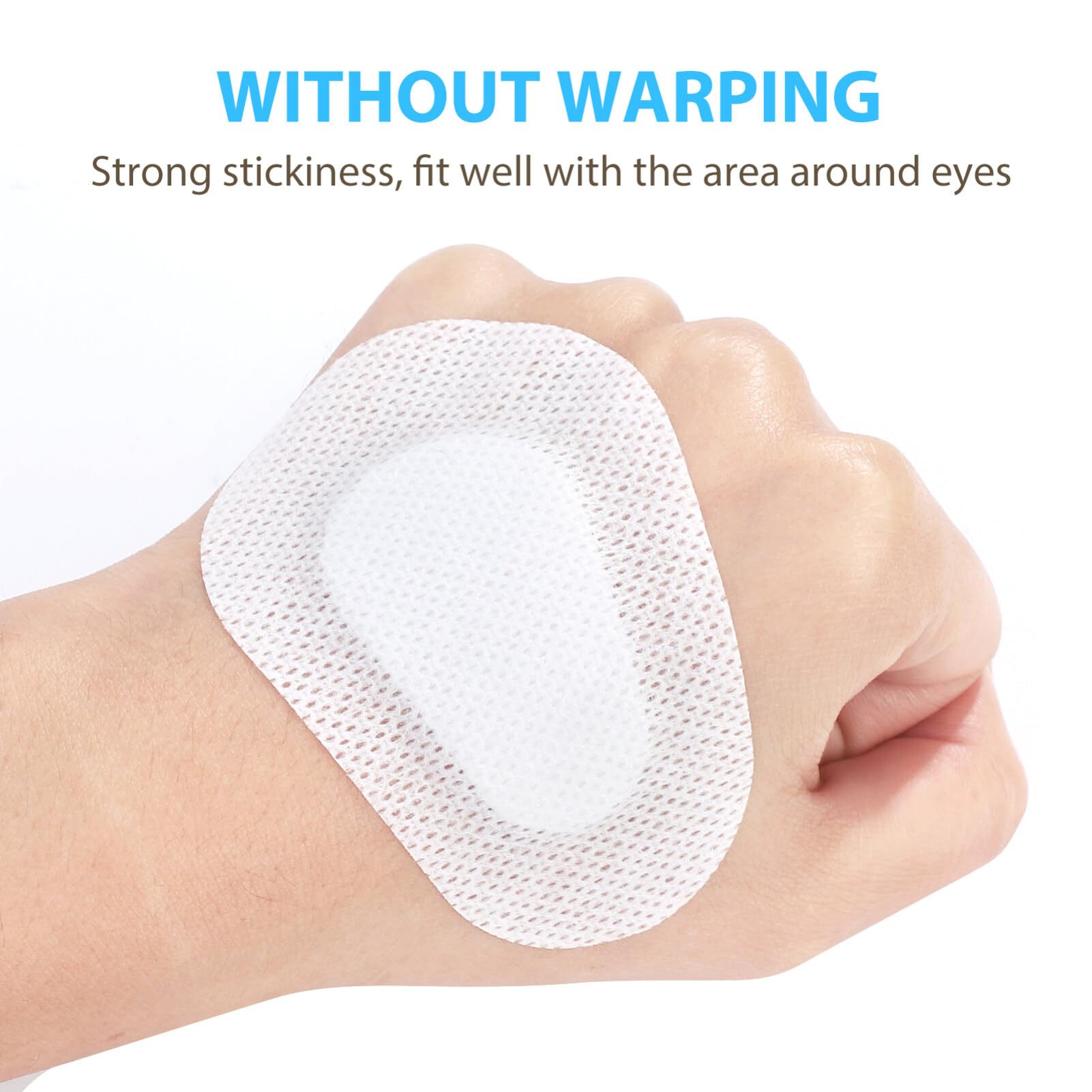 LALAFINA 20Pcs Sterile Nonwoven Eye Pads Breathable Eye Patches Soft Medical Self- Adhesive Nonwoven Wound Dressings for Adults, Random Color