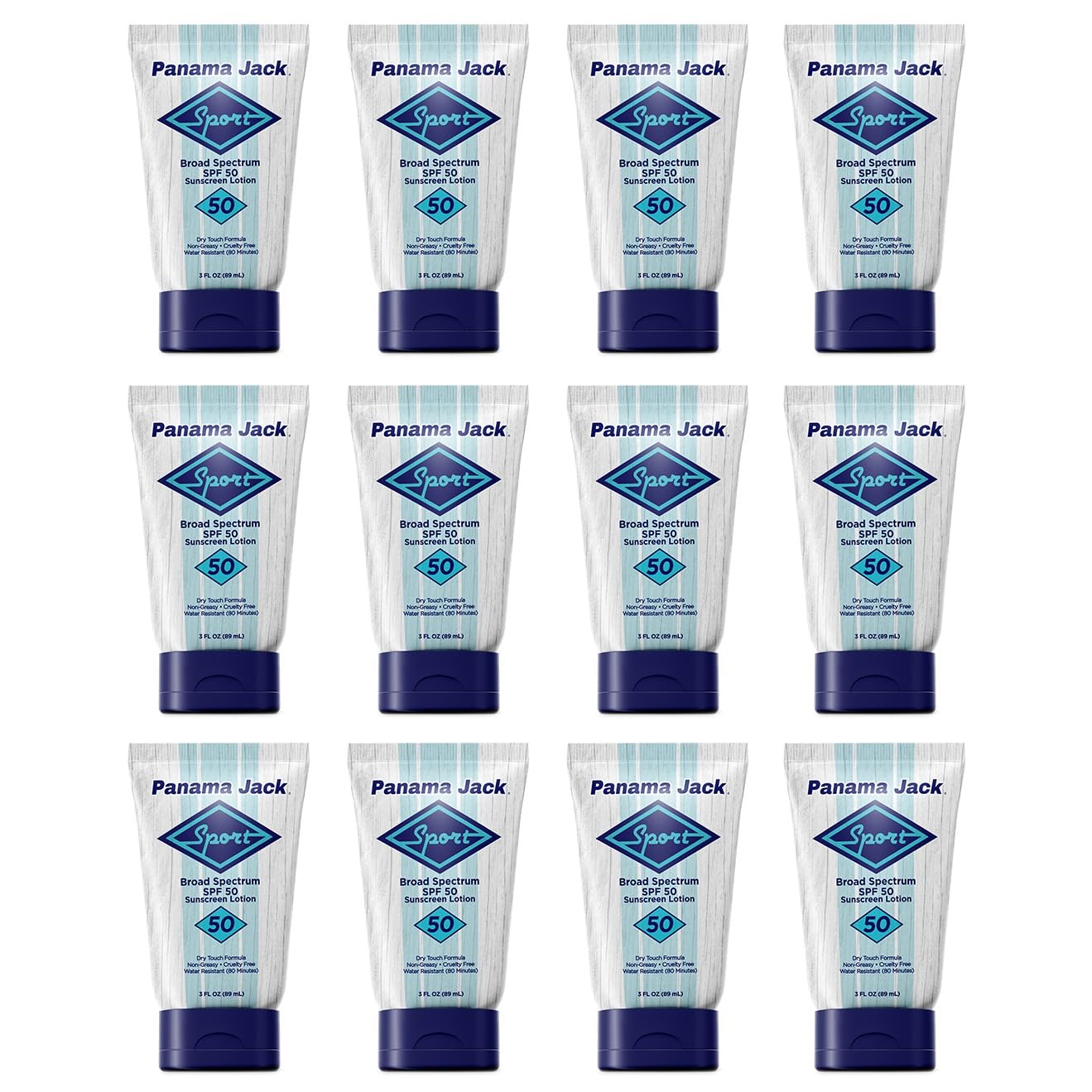 Panama Jack Sport Sunscreen Lotion - SPF 50, Broad Spectrum UVA/UVB Protection, Non-Greasy, PABA, Paraben, Gluten & Cruelty Free, 3 FL OZ (Pack of 1)