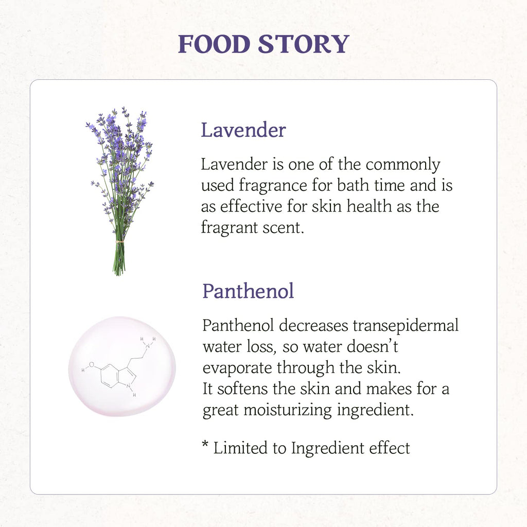 SKINFOOD Lavender Food Mask 120g (4.23 oz.) - Panthenol Contains Hydrating & Cooling Gel Wash-off Mask for Sensitive Skin, Natural Lavender Therapy, Shower-Proof Texture - Wash Off Exfoliating Mask